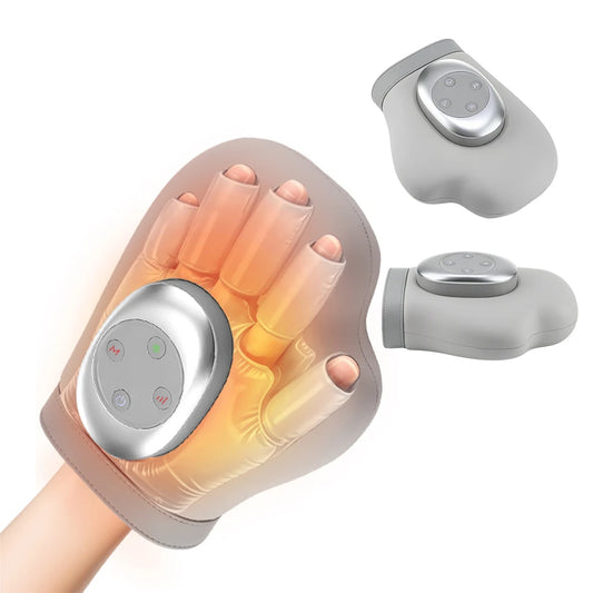 Cordless Hand Massager with Heat for Wrist Carpal Tunnel Electric Air Compression Full Hand Coverage Finger Palm Muscle Relax Peaceful Pleasures Health and Wellness