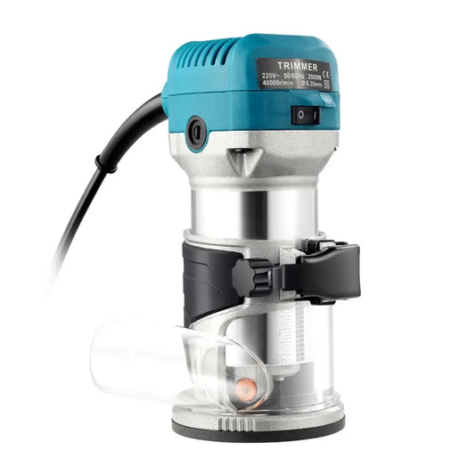 2000W Wood Router Electric Trimmer 220V Woodworking Milling Engraving Slotting Trimming Machine Hand Carving Router Power Tools Peaceful Pleasures Health and Wellness Blue
