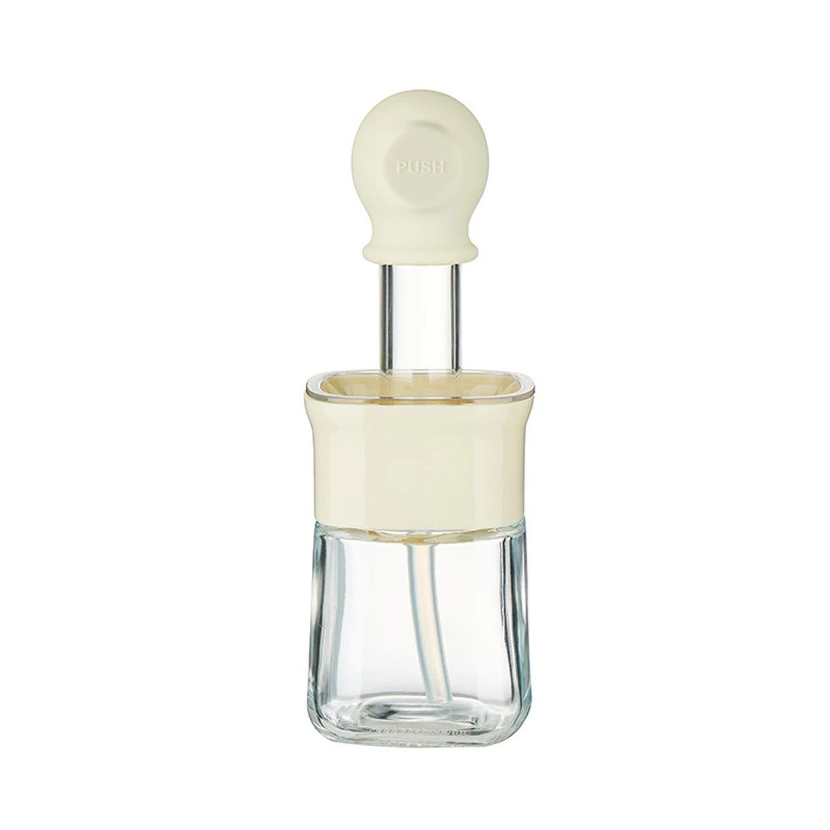 1Pcs Oil Dispenser Bottle with Silicone Brush Cooking Grilling Kitchen Tool Outdoor Barbecue Press Brush Oil Bottle Oil Brush Peaceful Pleasures Health and Wellness Beige