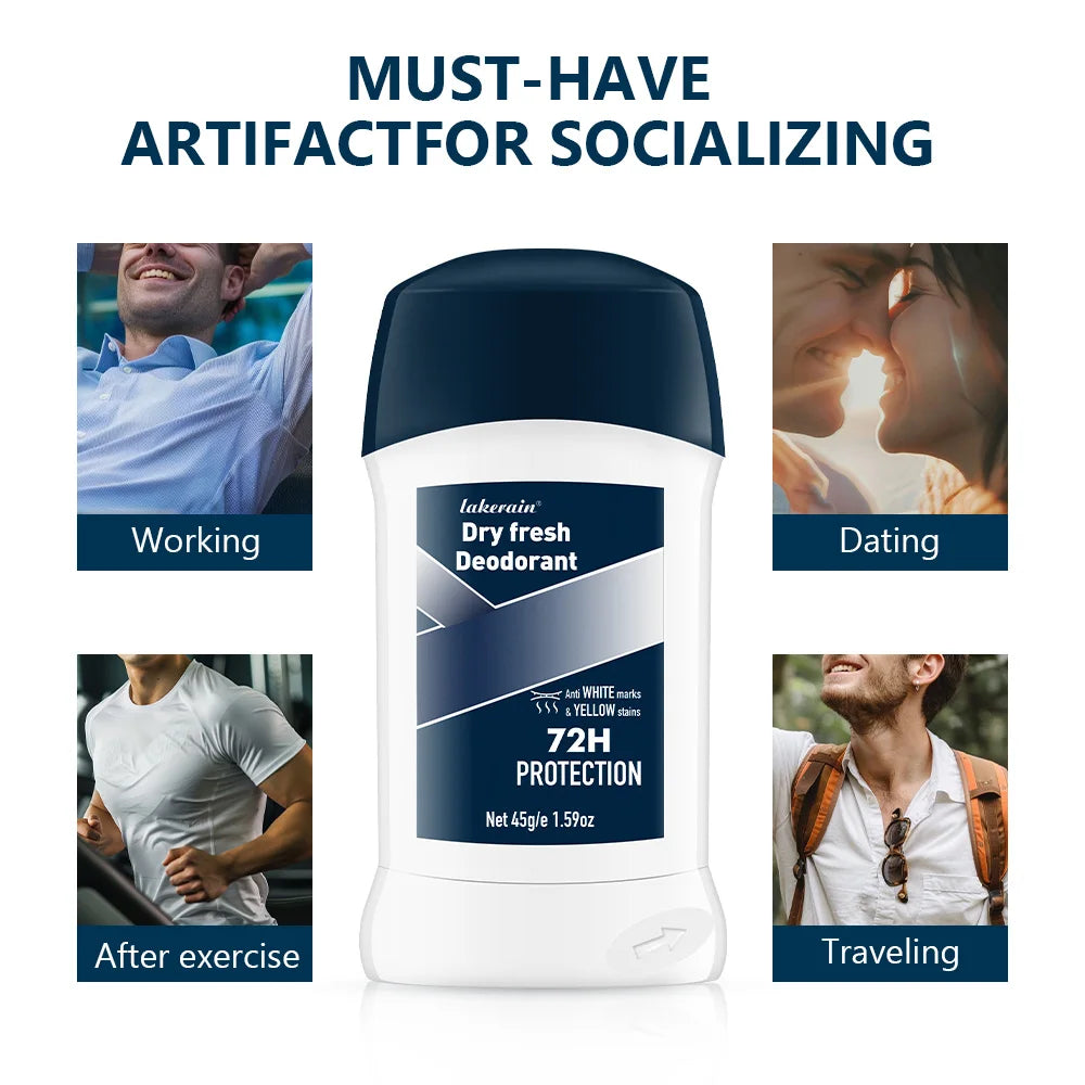 Lakerain UltraClear 72H Antiperspirant Deodorant Stick for Men