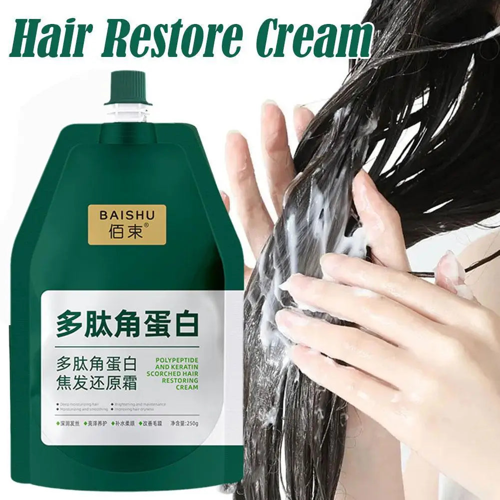 Polypeptide Keratin Hair repairing cream Scorched Hair Restoring Cream Conditioner Mask Hair Dryness Hair Smoothing Peaceful Pleasures Health and Wellness