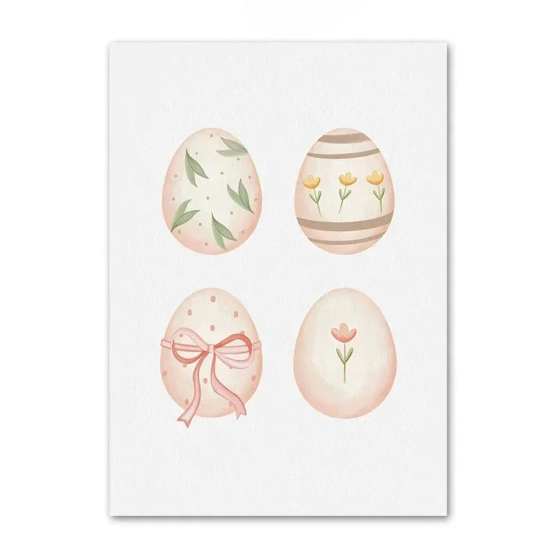 Easter Bunny Carrot Frameless Canvas Wall Art | Room Decor