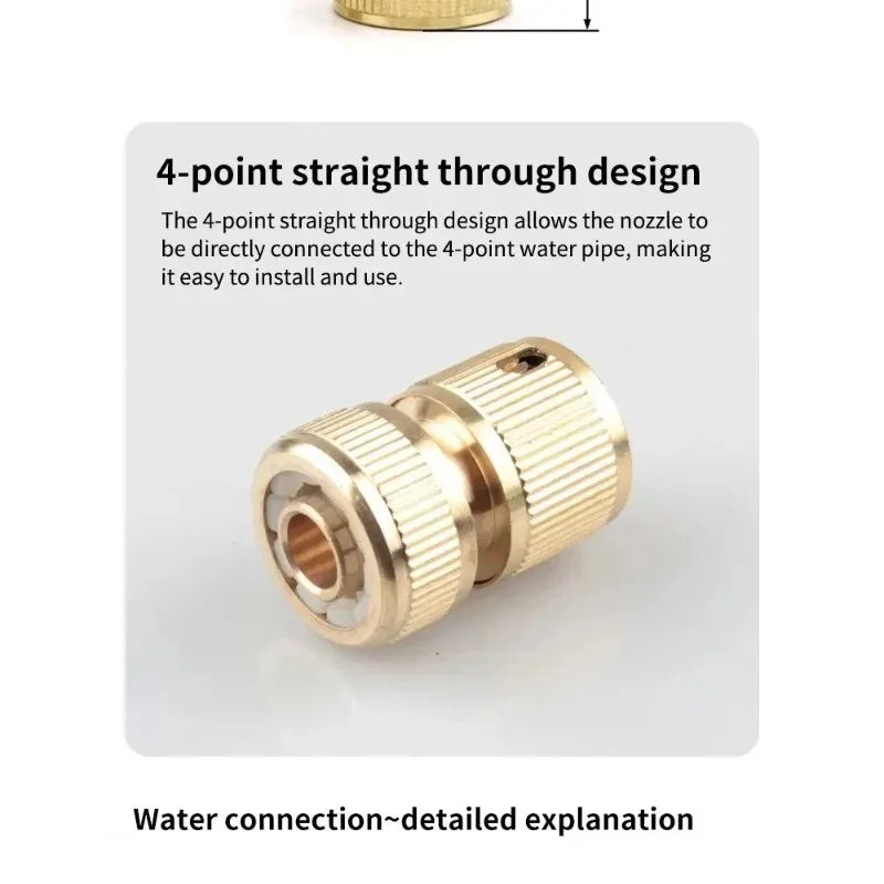 Brass 4-Point Quick Connect Hose Coupling | High Pressure