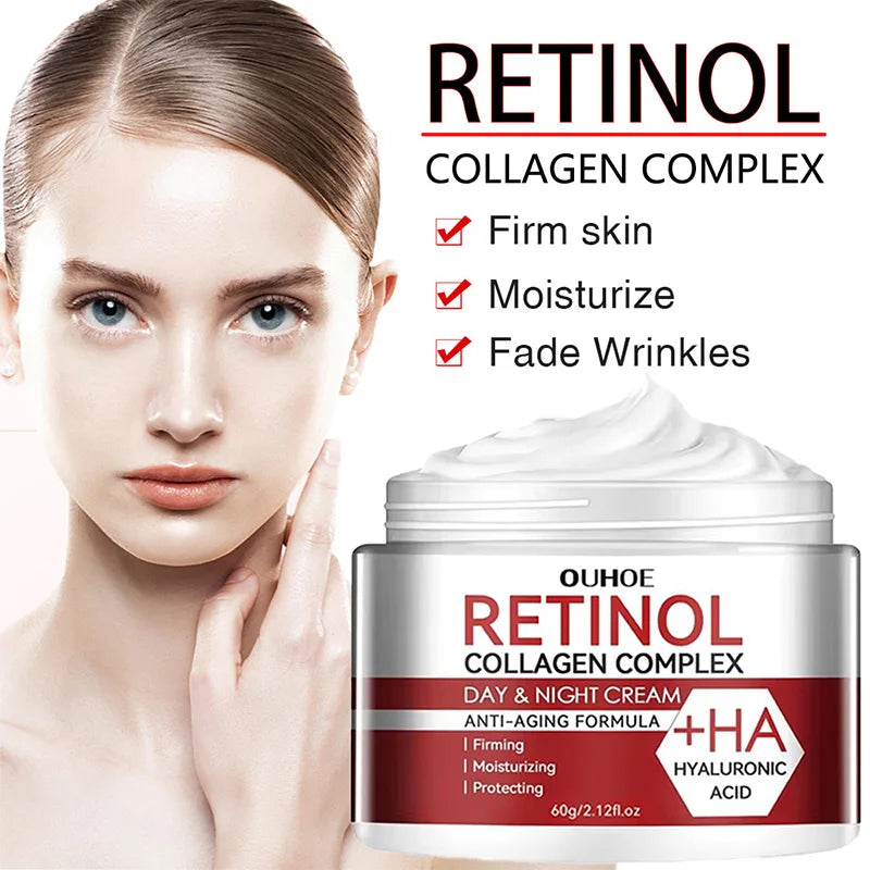 Retinol Collagen Hyaluronic Acid Face Cream Repairing Skin Moisturizing Nourishing Younger Firming Pores Face Skin Care Cosmetic Peaceful Pleasures Health and Wellness