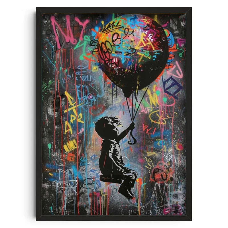 Banksy Graffiti Canvas Wall Art Print | Unframed Home Decor