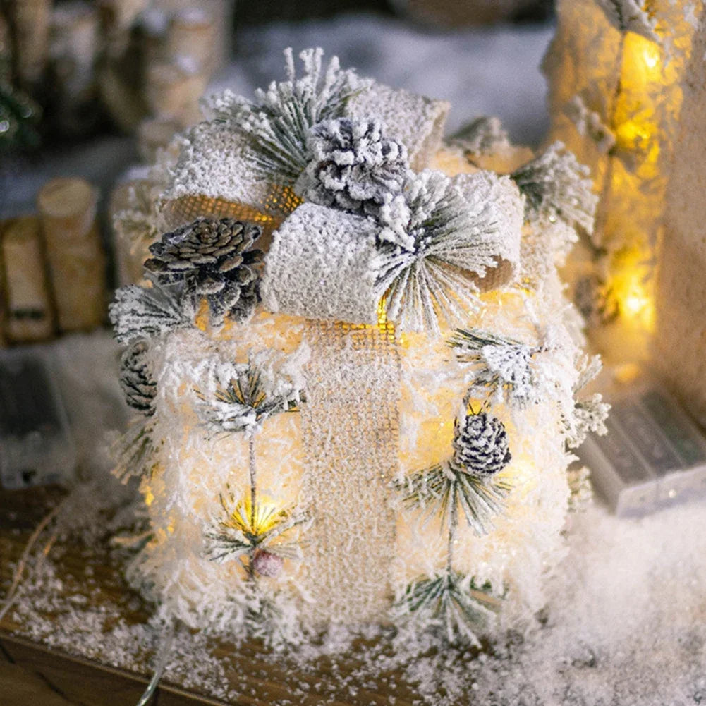 3-Piece Plush Light-Up Christmas Gift Box Set with Timer