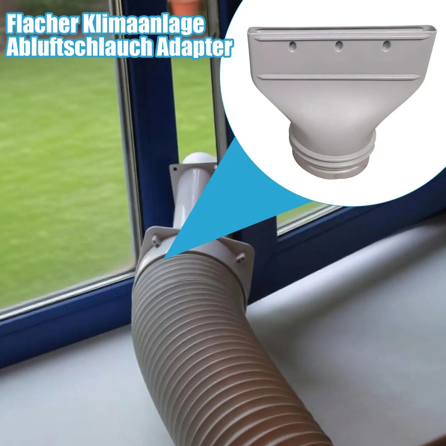 Portable AC Exhaust Duct Hose Connector 13cm & 15cm Flat Nozzle