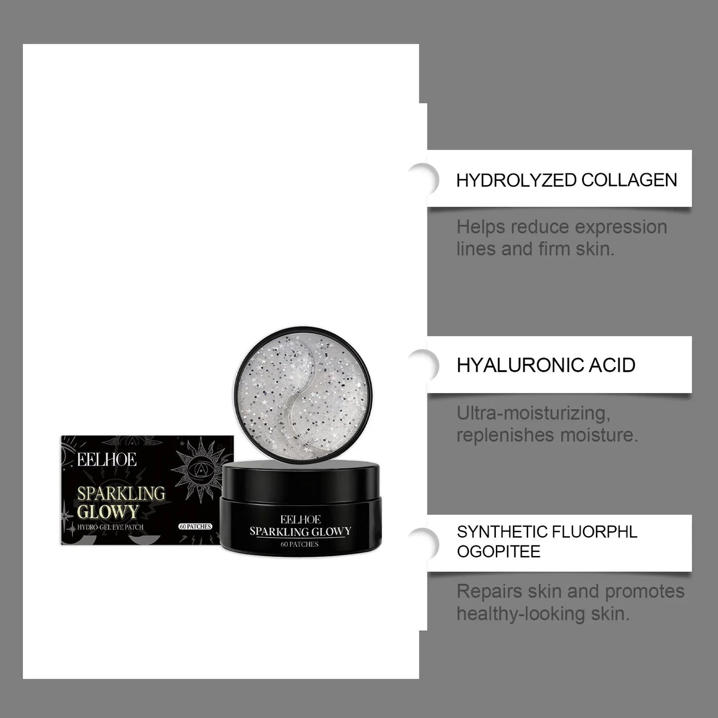 EELHOE Collagen Hydrogel Eye Patches 60 Pairs – Dark Circles