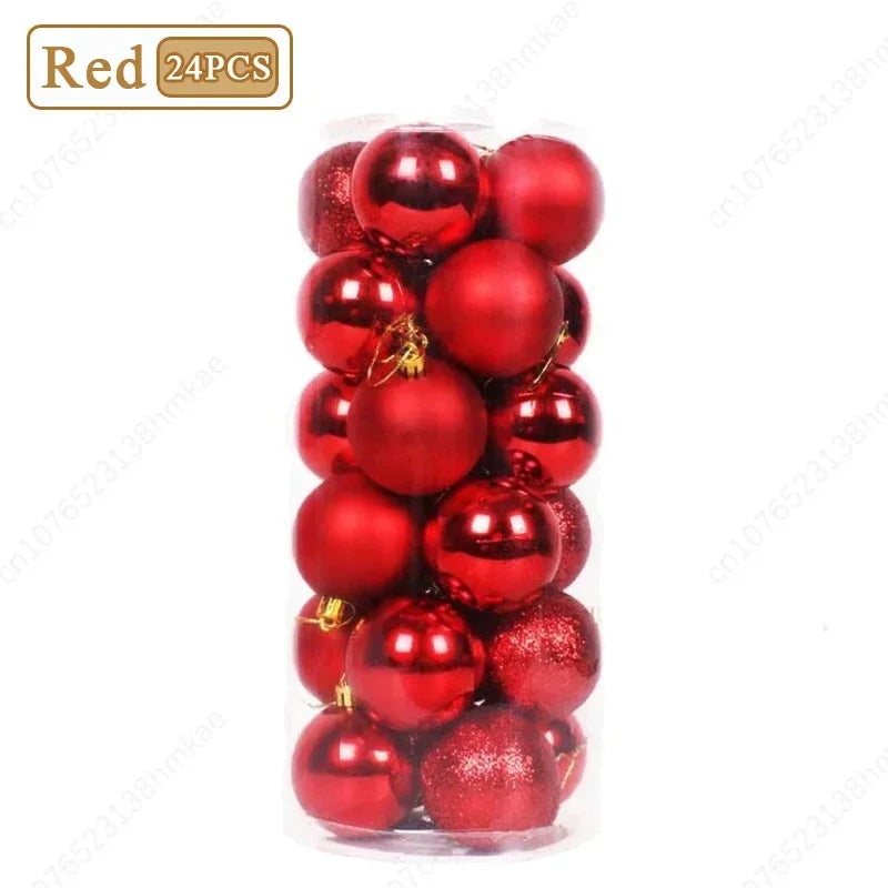 24-Pack Shatterproof Christmas Ball Ornaments | Multicolor Baubles
