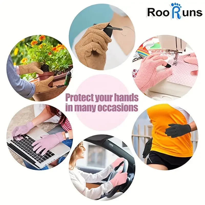 1 Pair Full Finger Pressure Health Cotton Gloves,Health Rehabilitation Training,Cycling Gloves Peaceful Pleasures Health and Wellness