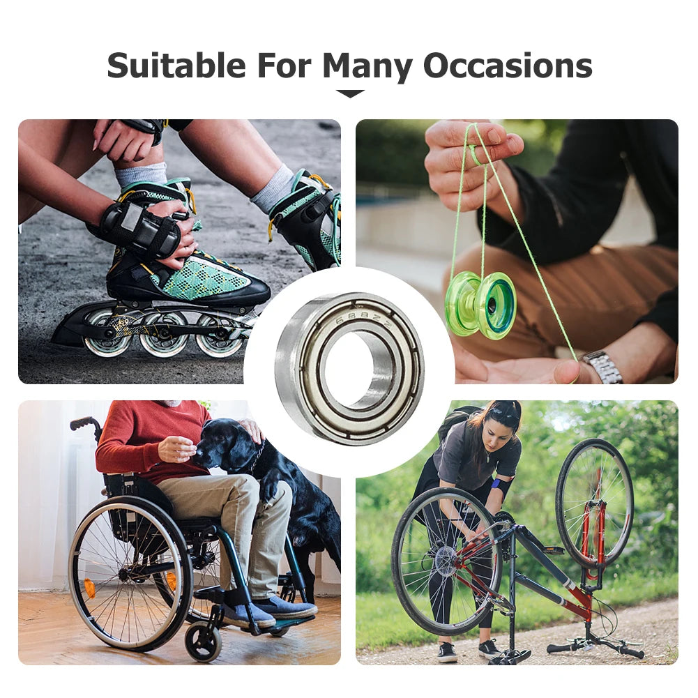 10-Pack ABEC-7 Carbon Steel Ball Bearings 688ZZ – 8x16x5mm | Skateboard, Scooter & 3D Printer Ball Bearings Peaceful Pleasures Health and Wellness