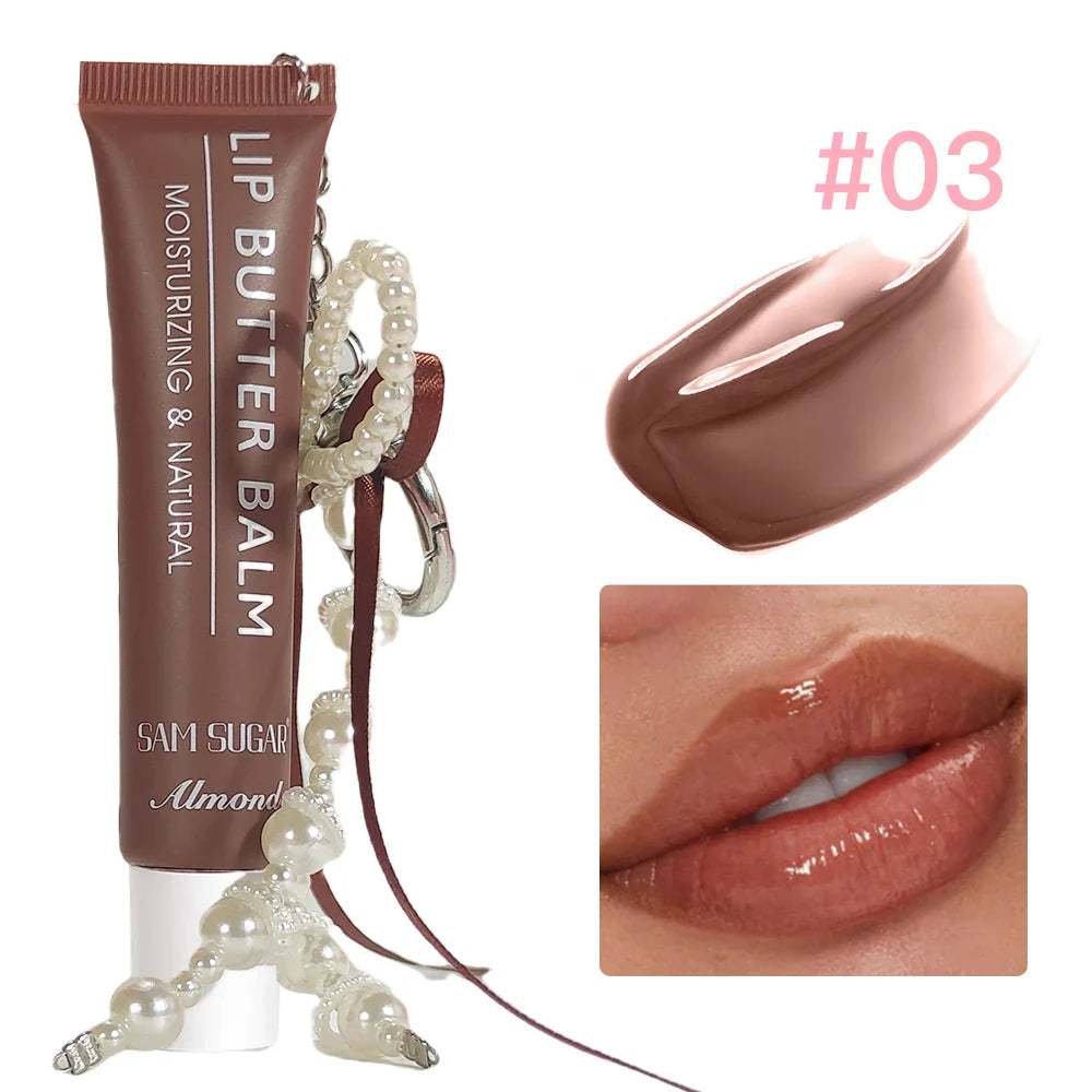 SAM SUGAR Pearl Chain Lip Butter Balm Mirror Gloss | 5 Shades