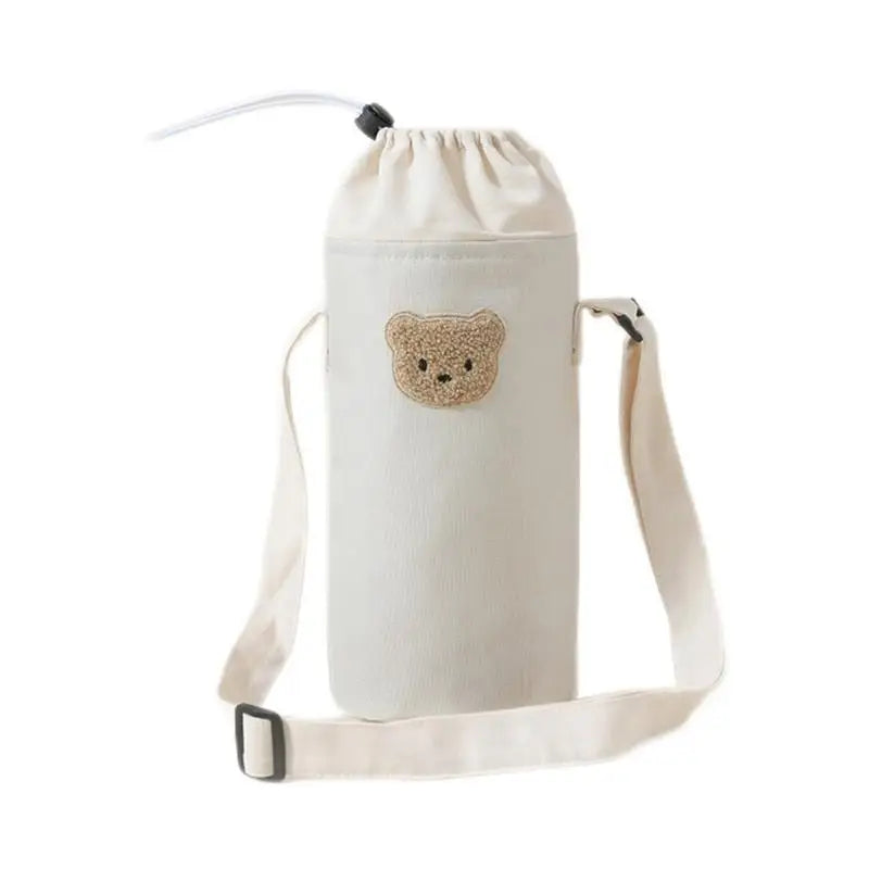 Cute Bear Baby Bottle Bag | Portable Cotton Travel Carry Case