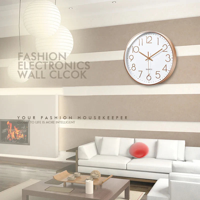 Silent Round Wall Clock | Modern Quartz Home & Office Decor