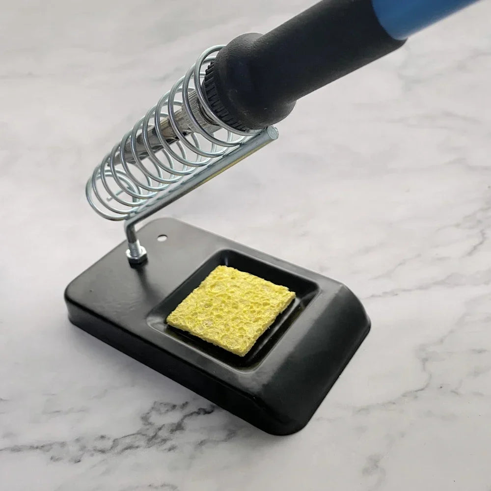 Portable Soldering Iron Stand with Cleaning Sponge | Metal Holder