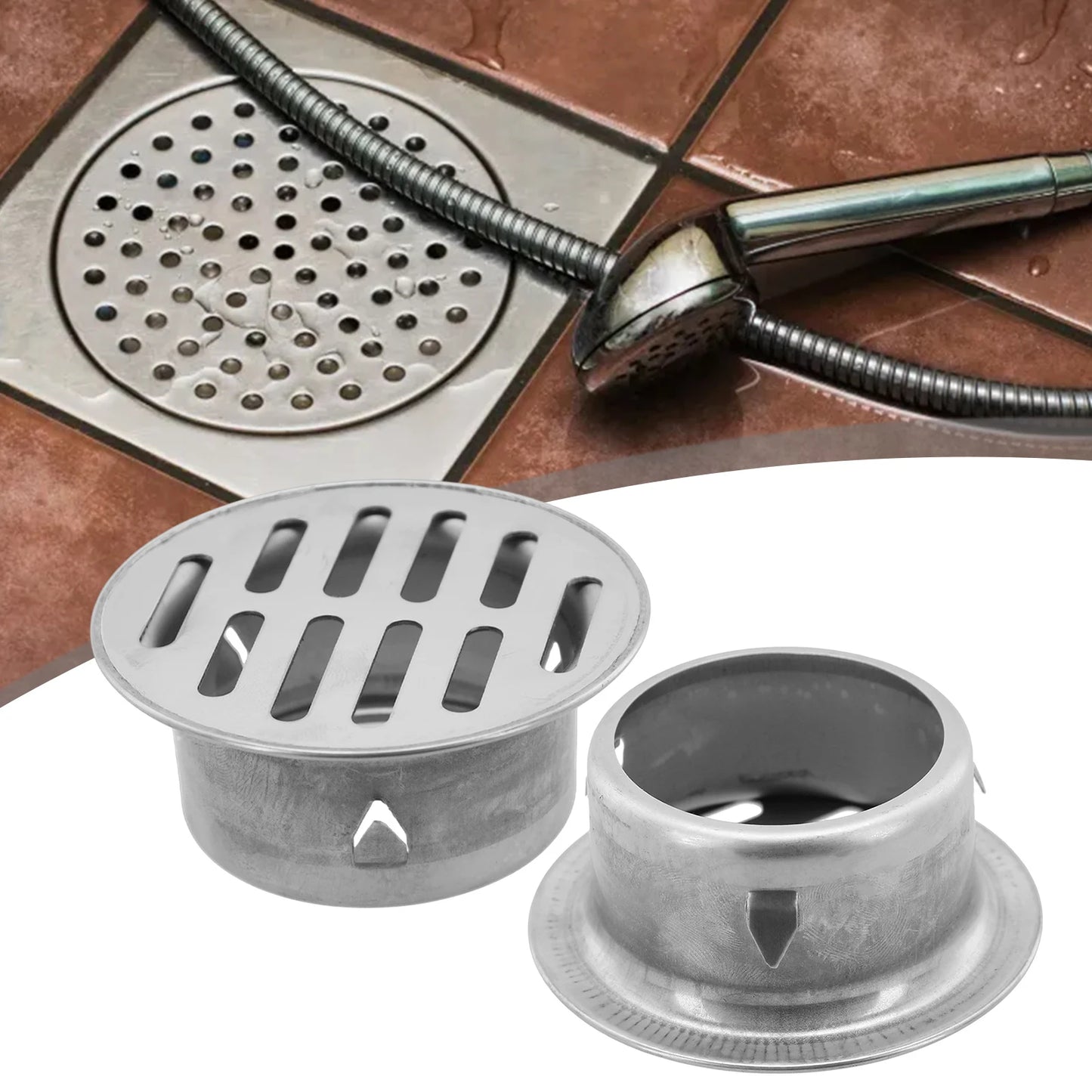 Stainless Steel Floor Drain Balcony Drainage Roof Round Cover Rain
