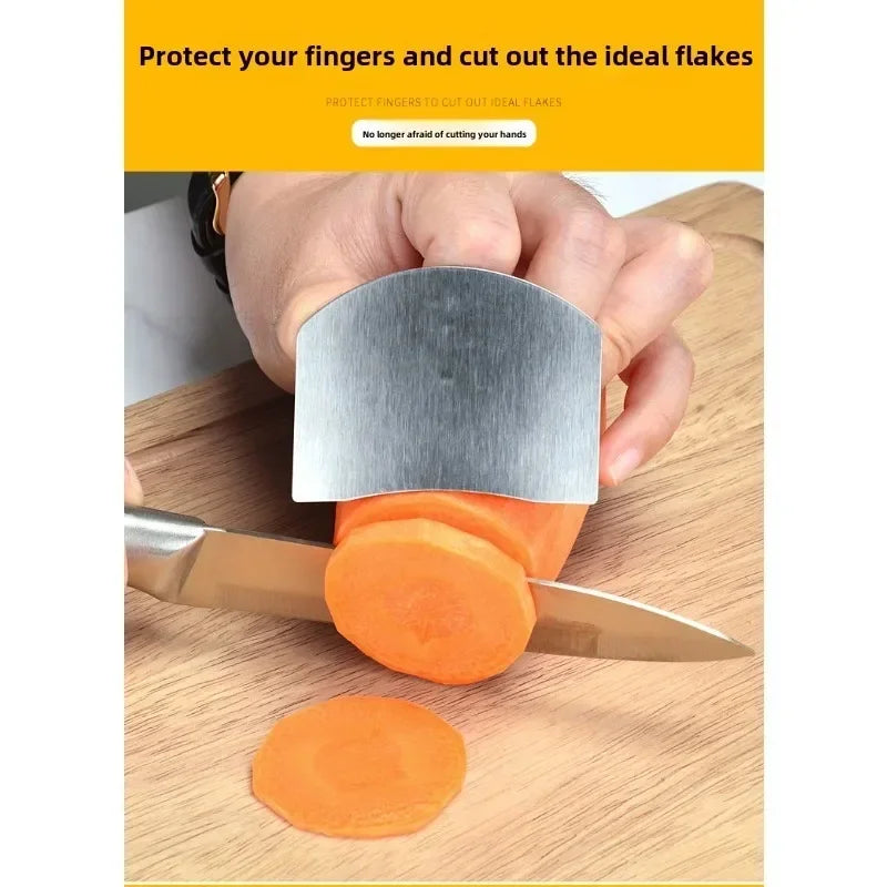 Stainless Steel Finger Guard – Kitchen Cutting Safety Protector