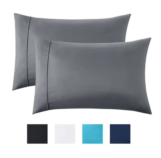 Cosy House Collection Luxury Cooling Rayon Derived from Bamboo Blend Ultra Soft Pillow Cases - Pillowcases with Envelope Closure Peaceful Pleasures Health and Wellness