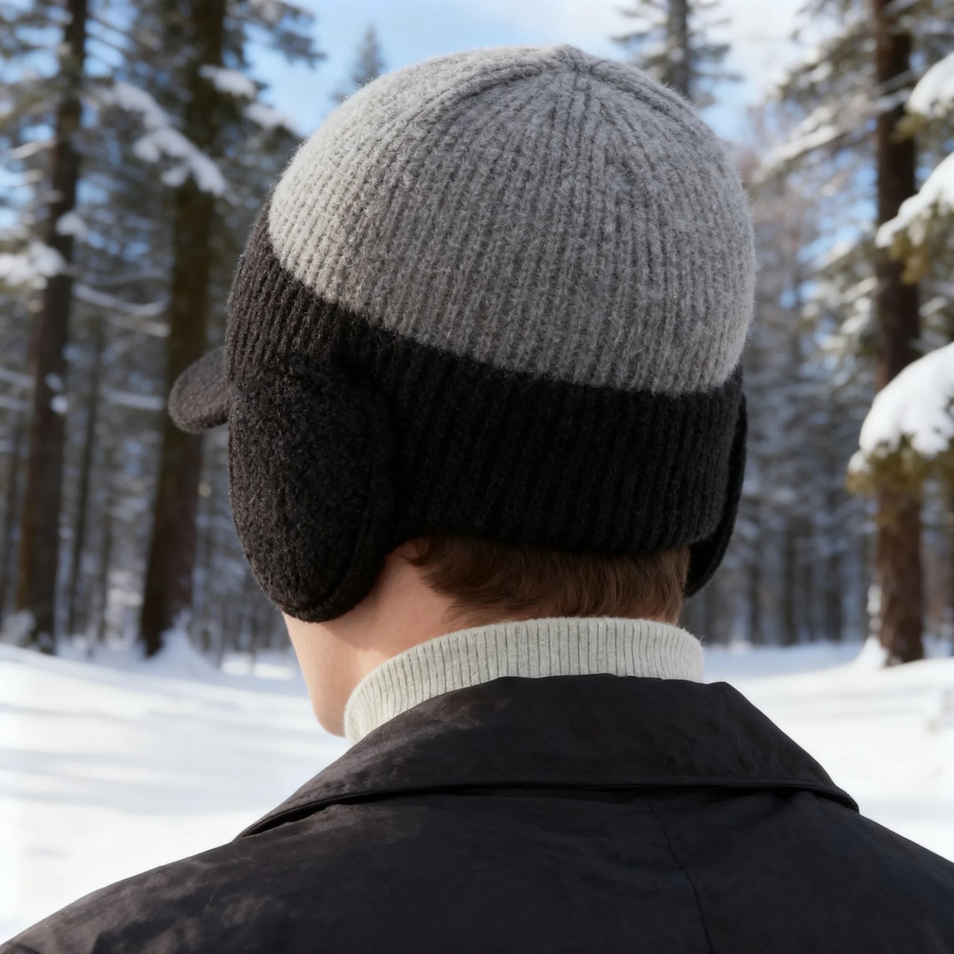 Dual-Tone Knit Baseball Cap - Outdoor Activities | Fashionable Dad Hat with Ear Protection | Perfect for Couples Hats for Men Peaceful Pleasures Health and Wellness