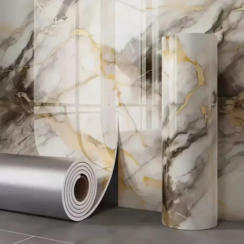 Marble Self-Adhesive Wallpaper – Gilded Luxury Wall Sticker Roll