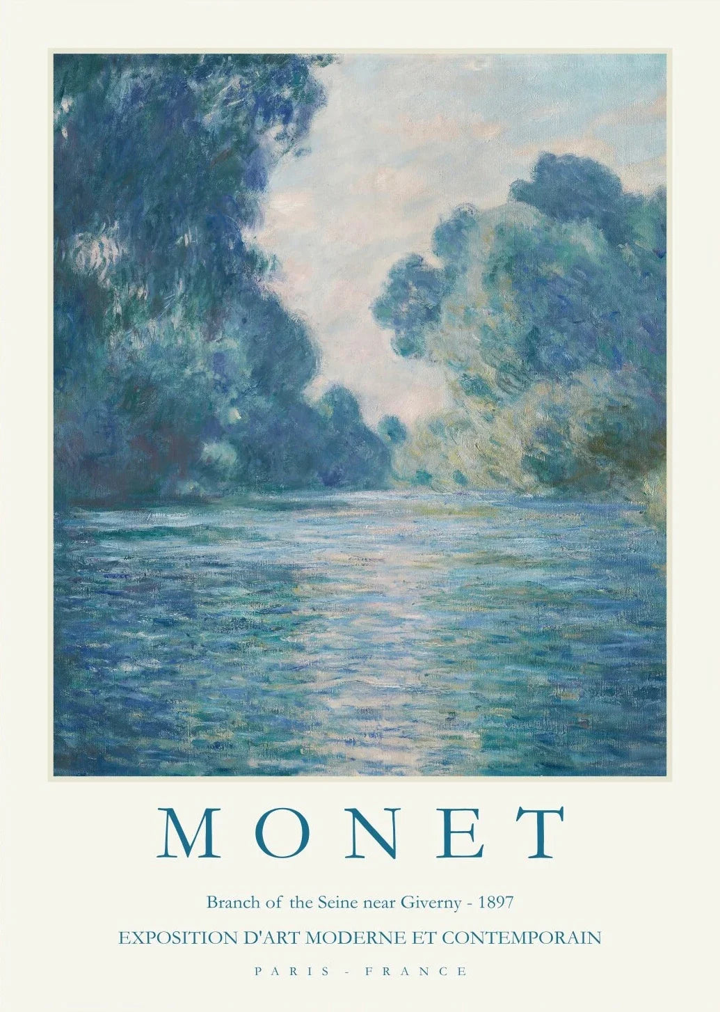 Claude Monet Abstract Landscape Canvas Wall Art | Unframed Print