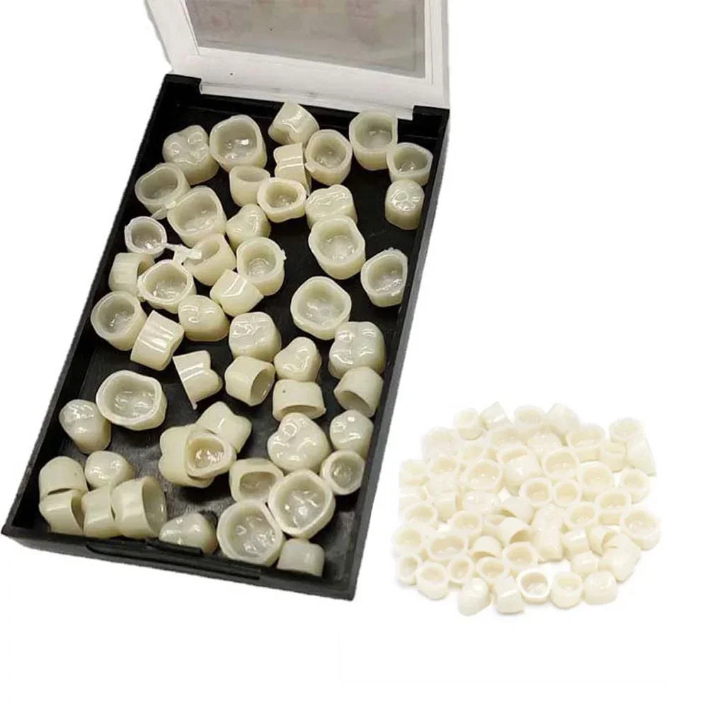 5 Boxes Dental Teeth Veneers Whitening False Denture Resin Temporary Crown Replacement Kit Porcelain Dental Material Oral Care Peaceful Pleasures Health and Wellness Back teeth