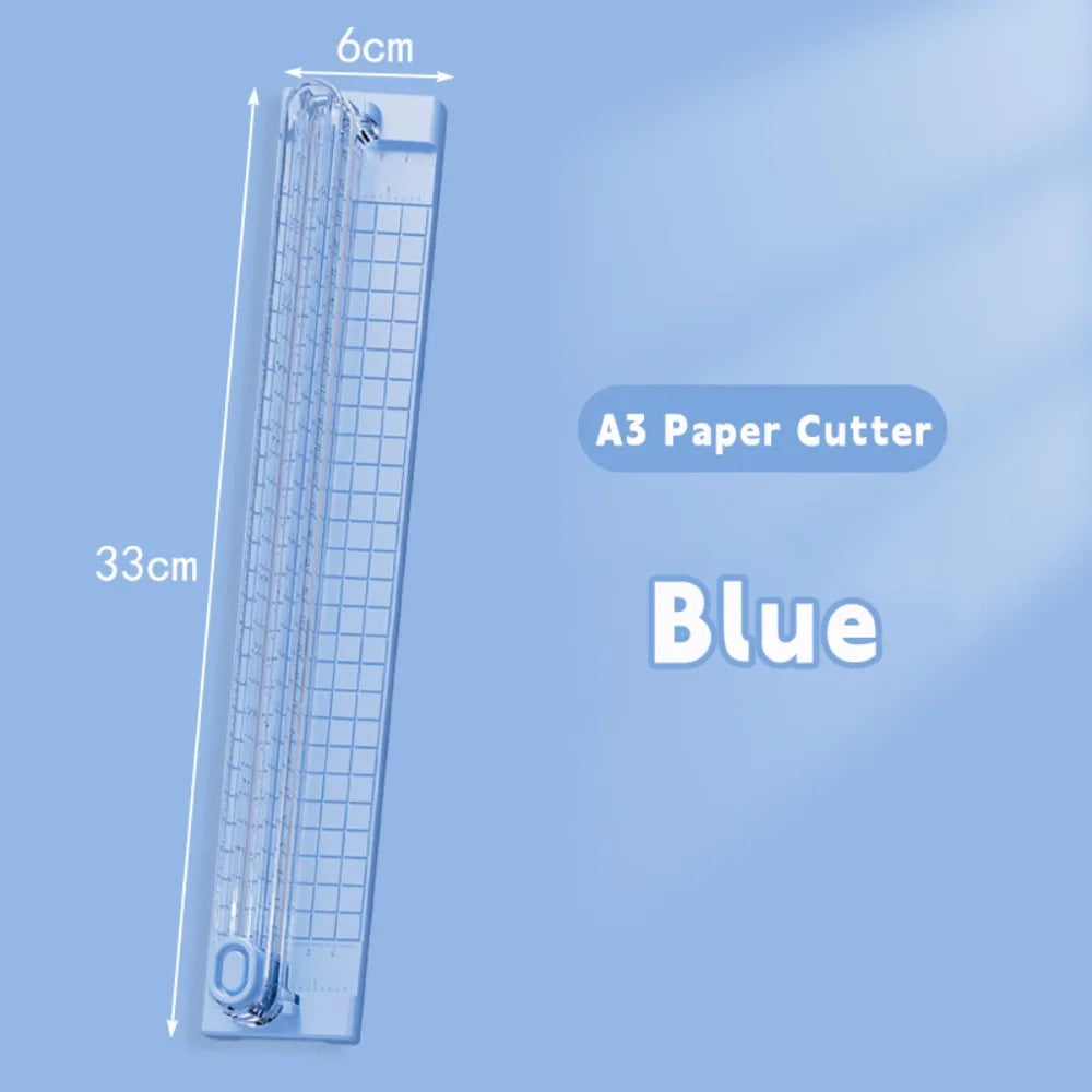 New Paper Cutter Paper Knife Paper Cutting Machine Office Cutter Paper Cutting Photo Bidirectional Paper Cutting Tool Practical Peaceful Pleasures Health and Wellness Blue