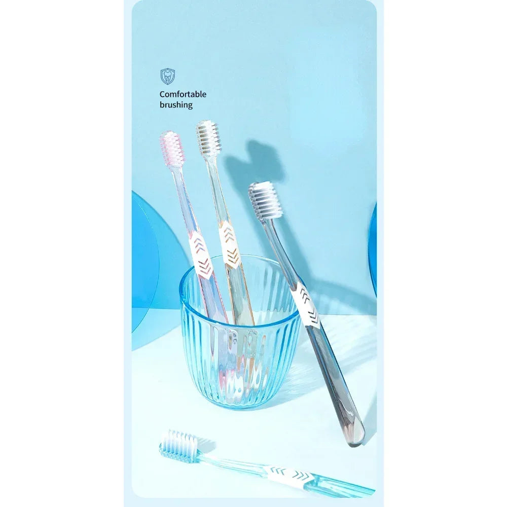 Soft Bristles Crystal Toothbrush for Adult Oral Cleaning and Gum Care, 2PCS, Wholesale Peaceful Pleasures Health and Wellness