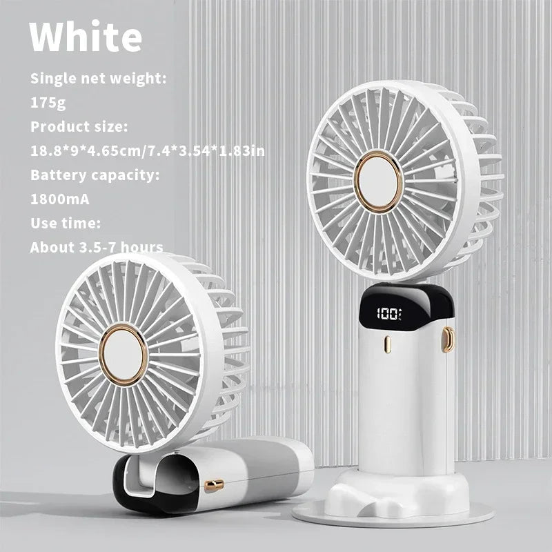 URGGU Foldable Neck Fan – 5-Speed USB Rechargeable & Phone Stand
