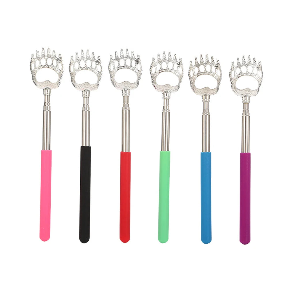 1pcs Bear Claw Stainless Steel Itching Massager No Need For Manual Labor Stainless Steel Retractable Itching Device Peaceful Pleasures Health and Wellness