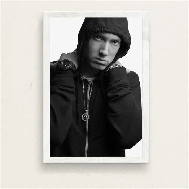 Super Rapper Eminems Posters and Prints Great Rap Singer Canvas Painting Music Star Wall Art Picture for Bedroom Home Decor Peaceful Pleasures Health and Wellness A2 20X30CM