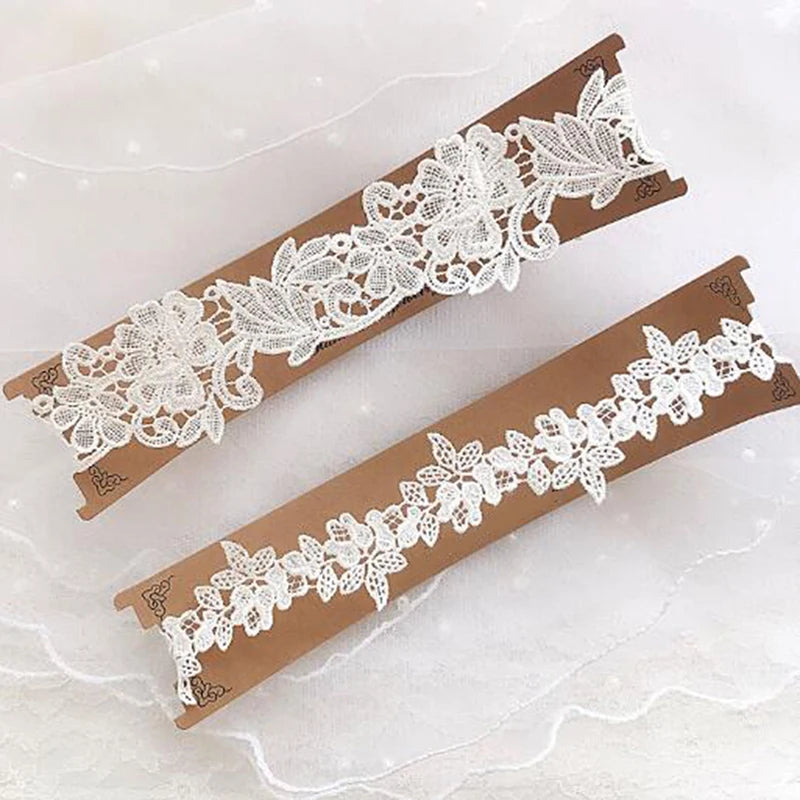 Leg Rings Ladies Bridal Lace Stocking European and American Wedding Accessories Sexy Charming Garters Elastic Leg Rings Peaceful Pleasures Health and Wellness white