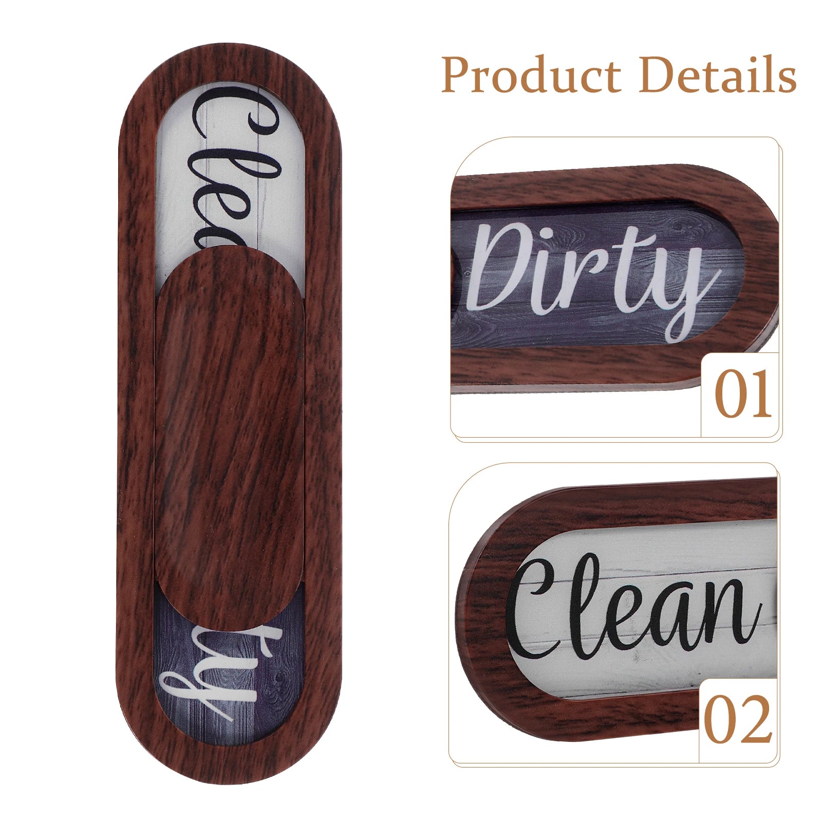 Dishwasher Clean Signboard Dishwasher Magnet Clean Dirty Sign Dishwasher Slide Remind Board Clean Indicator Home Decor Supply Peaceful Pleasures Health and Wellness