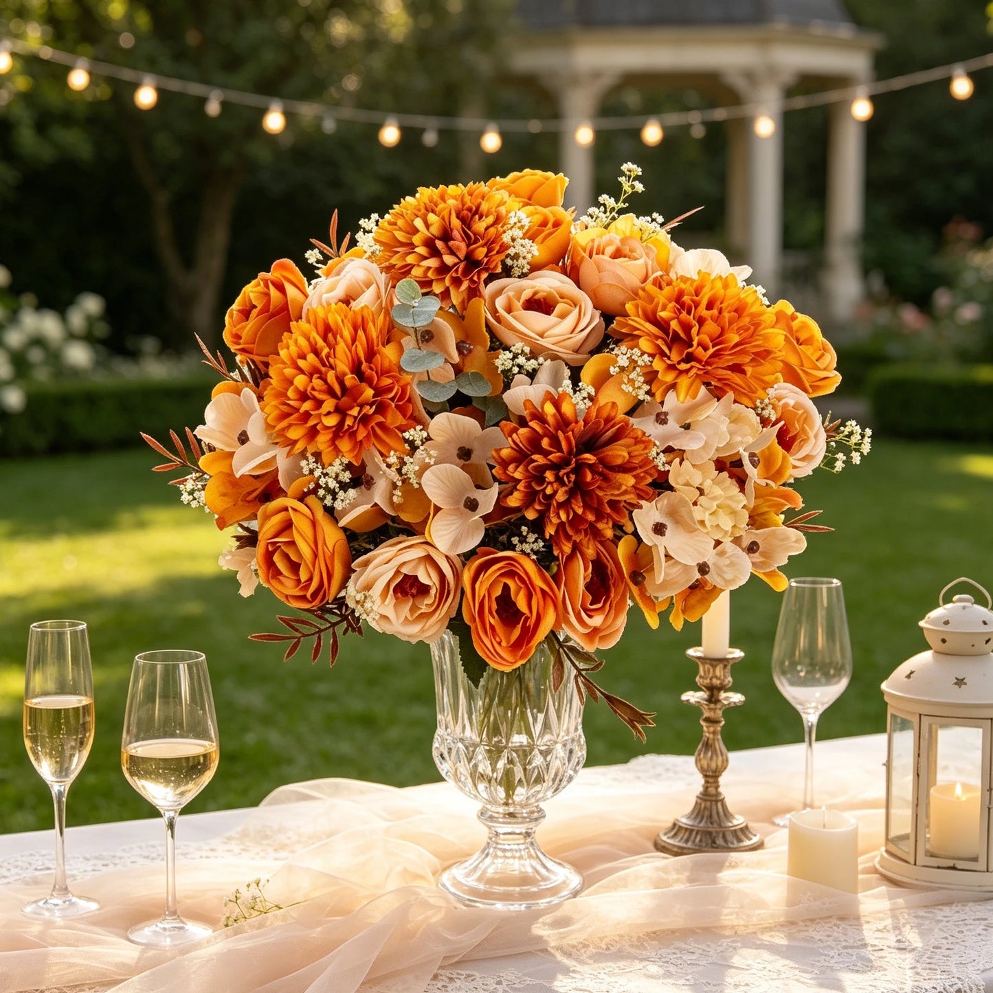 Artificial Silk Rose Bouquet for Wedding & Home Décor