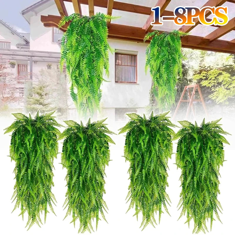Artificial Hanging Fern Vine Wall Decor – Indoor & Outdoor