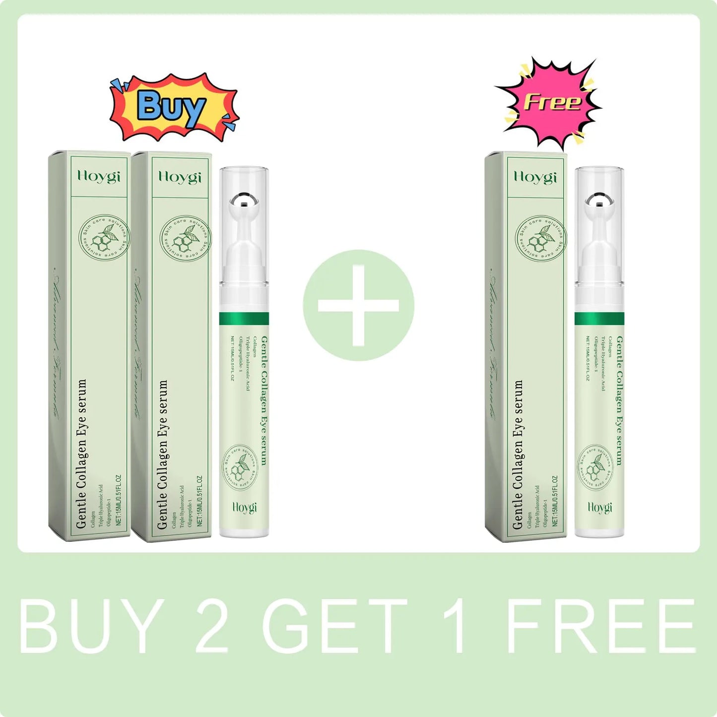 Collagen Eye Serum Lightening Dark Circles Remover Eye Bags Reduce Fine Lines Tightening Lifting Moisturizing Under Eye Roller Peaceful Pleasures Health and Wellness Buy 2 Get 1 Free