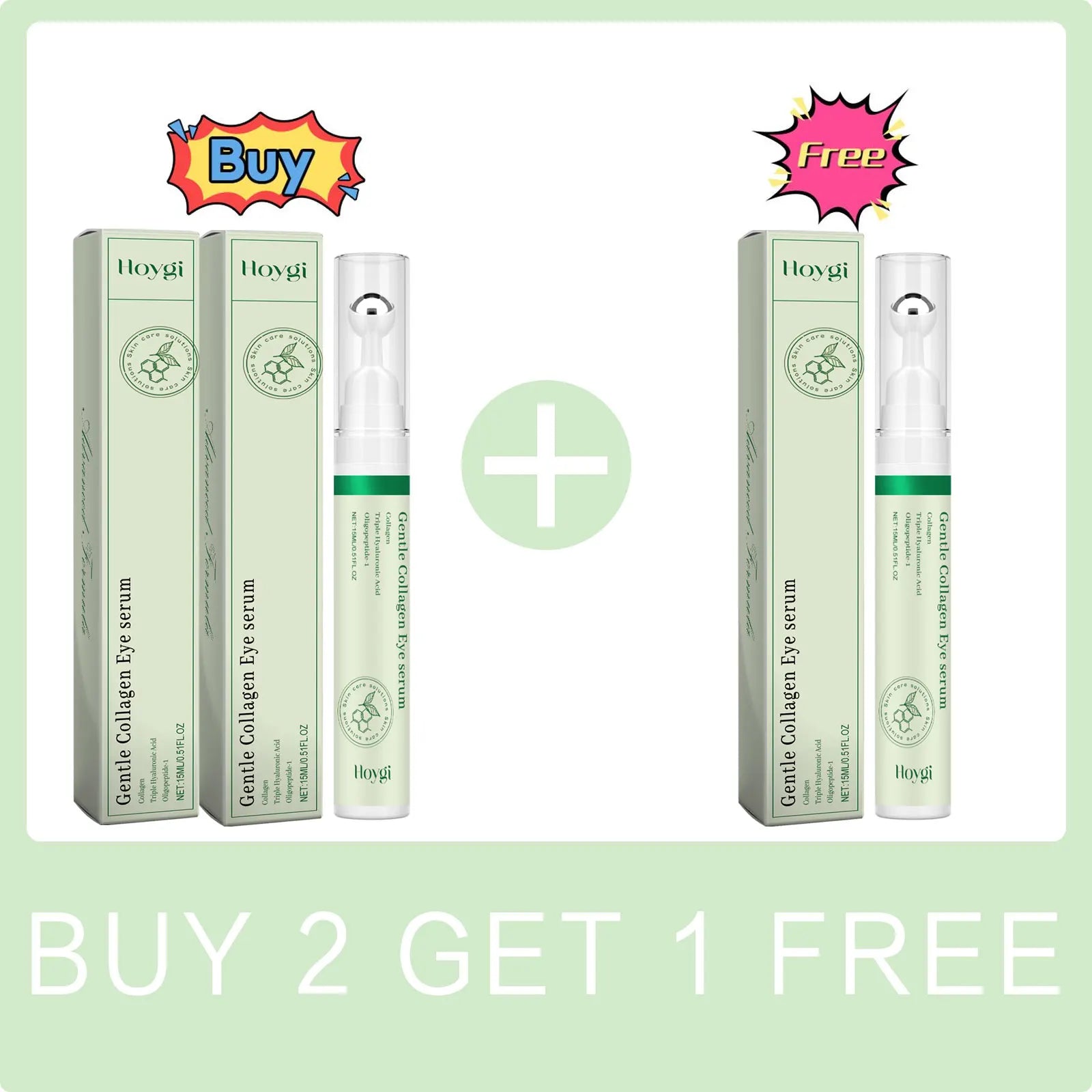 Collagen Eye Serum Lightening Dark Circles Remover Eye Bags Reduce Fine Lines Tightening Lifting Moisturizing Under Eye Roller Peaceful Pleasures Health and Wellness Buy 2 Get 1 Free