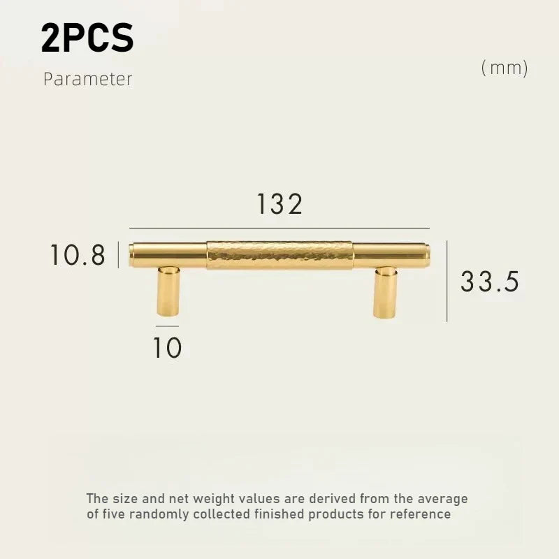 Solid Brass Hammer Pattern Cabinet Drawer Handle – Vintage