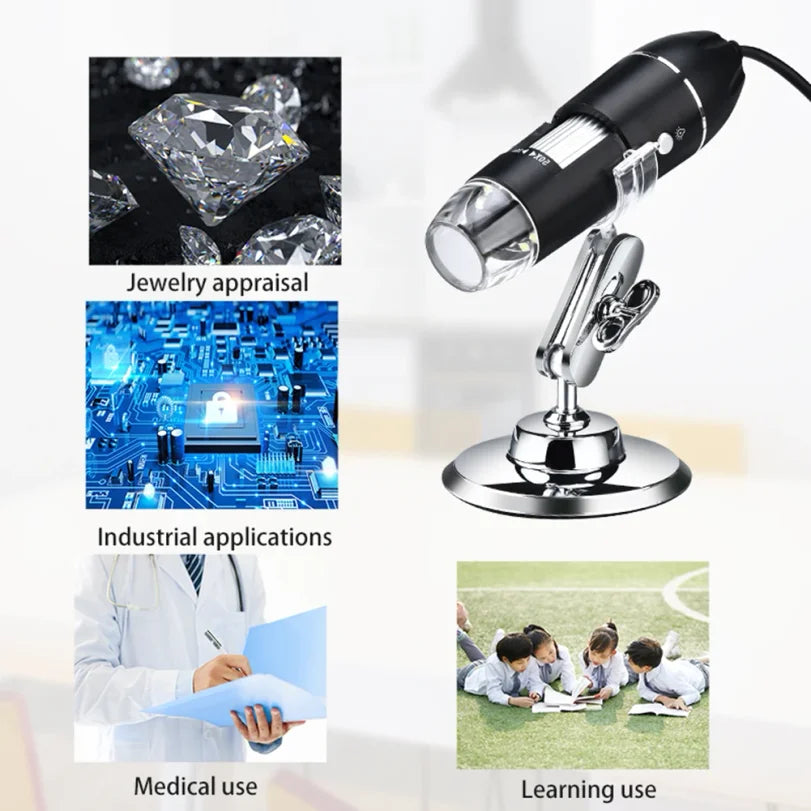 1600X USB Digital Microscope Camera with LED for Soldering