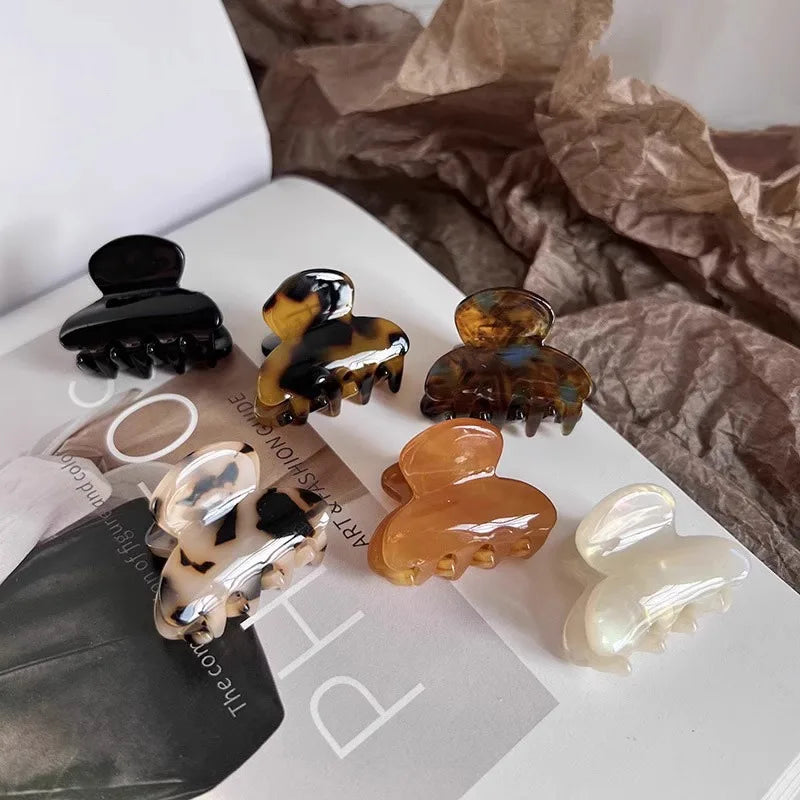 New Sweet Small Mini Hair Claws Acetate Hair Clips for Women Girl Barrettes Crab Clamp Ponytail Hairpin Fashion Accessories Peaceful Pleasures Health and Wellness
