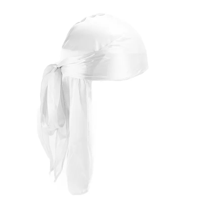 Men's Silky Durag Long Tail Bonnet | Waves Doo Rag Cap