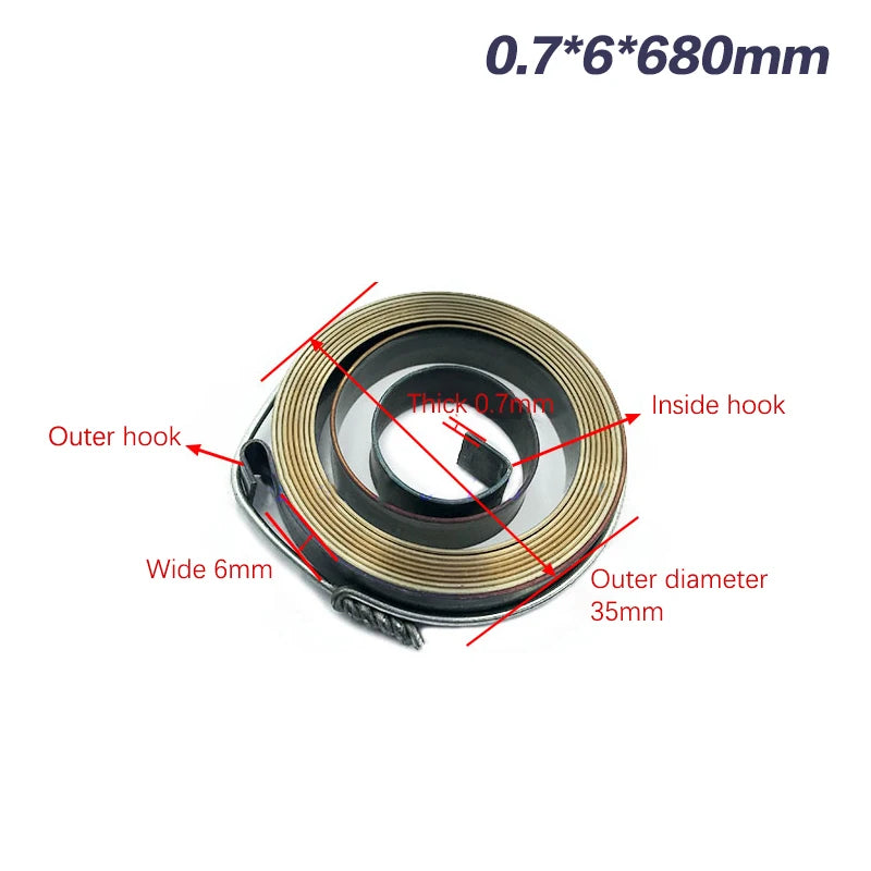 1 Piece 0.7-1.5 Thickness 680-1540mm Length Spiral Flat Wire Coil Torsion Constant Force Extension Bench Drill Scroll Springs Peaceful Pleasures Health and Wellness A1