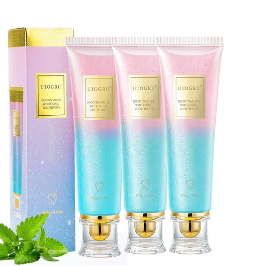 Niacinamide Teeth Whitening Toothpaste Reduce Yellow Stains on Teeth Mint Flavor Fresh Breath Toothpaste Home Gum Care Daily Use Peaceful Pleasures Health and Wellness
