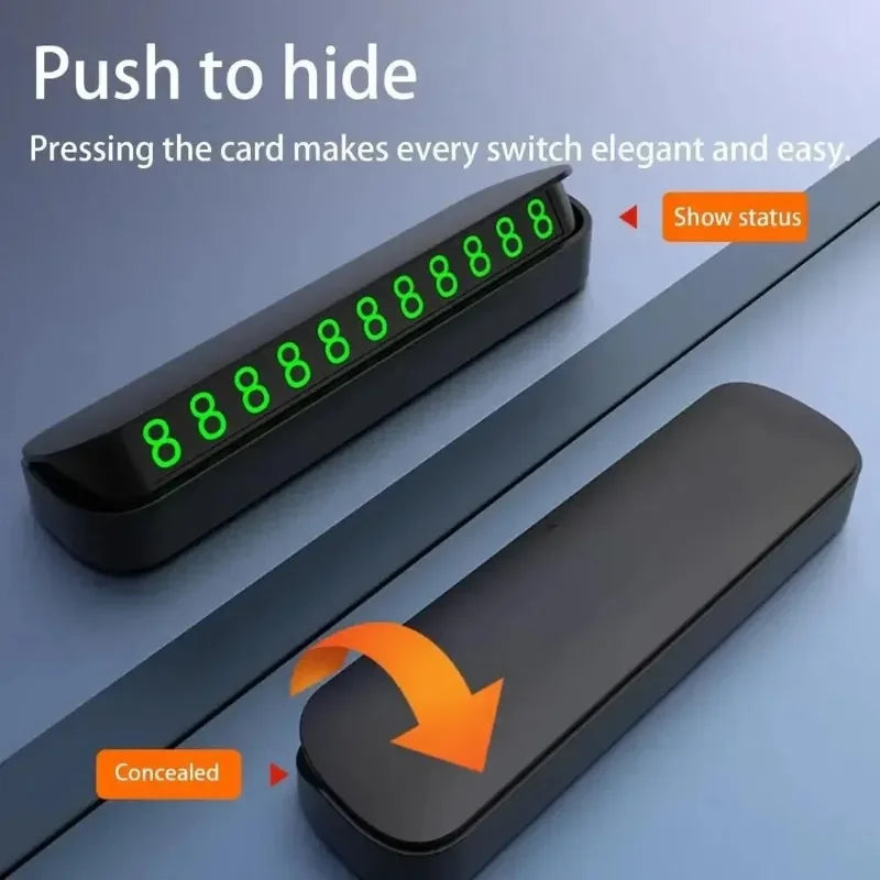 Temporary Parking Card Holder with Privacy Switch | Car Accessory Parking Card Holder Peaceful Pleasures Health and Wellness