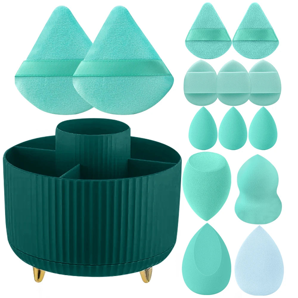 360° Rotating Makeup Organizer | 5-Slot Cosmetic Brush Holder