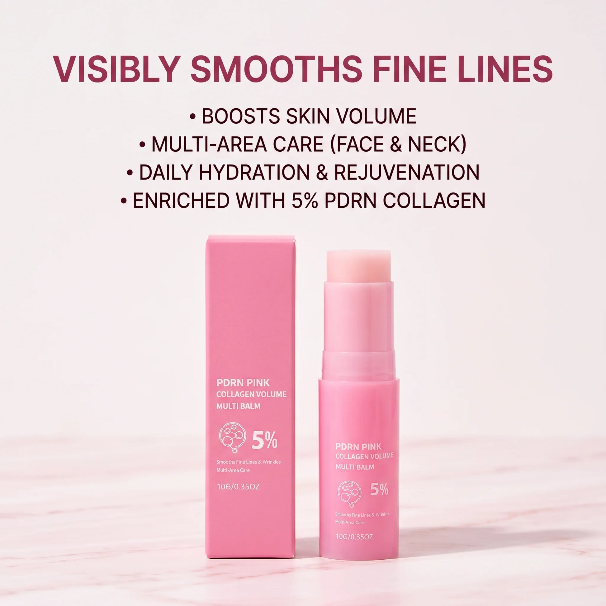 All-in-One 5% PDRN Collagen Multi Balm 10g Volume Boosting & Hydrating Stick for Eyes, Neck & Face,Plumping Balm for Fine Lines Peaceful Pleasures Health and Wellness