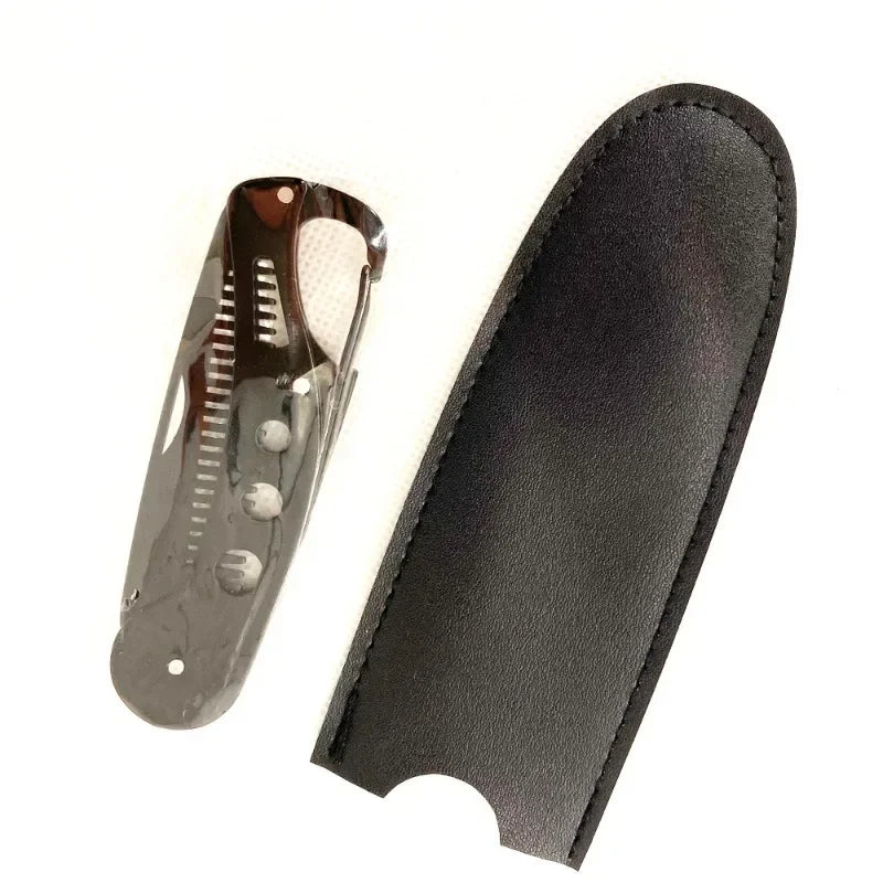 1pc Stainless Steel Folding Comb Men Beard Styling Combs Anti Static Portable Mustache Comb Multifunctional Hairdressing Tools Peaceful Pleasures Health and Wellness