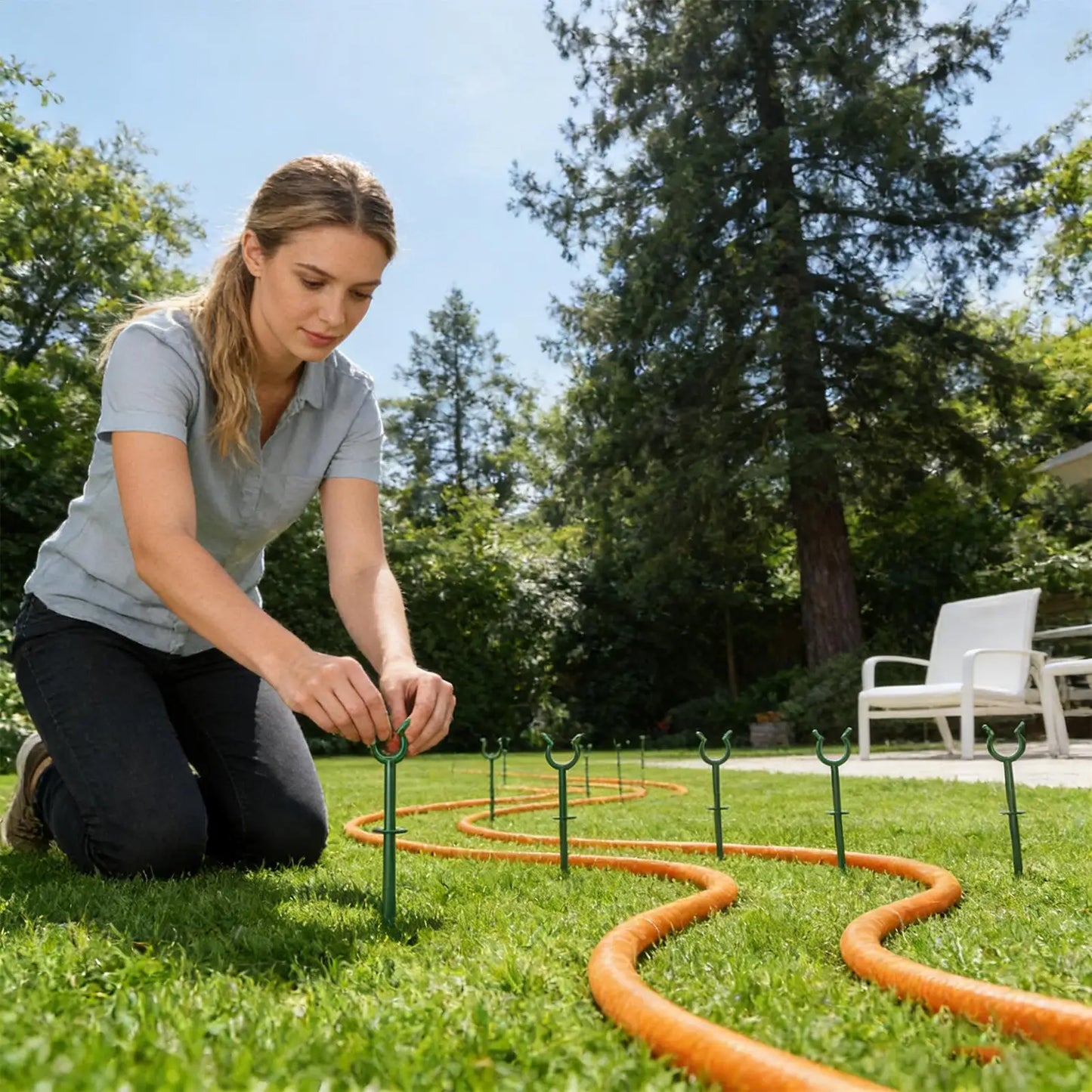 10-Pack Garden Hose Guide Stakes | Heavy Duty Plant Protection Garden Hose Guide Stakes Peaceful Pleasures Health and Wellness