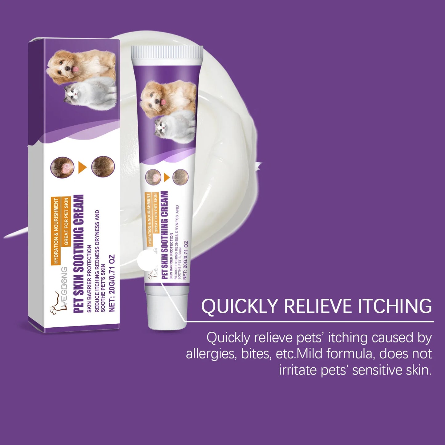 Yegbong Pet Skin Repair Cream | Dry Skin, Wart & Itch Relief