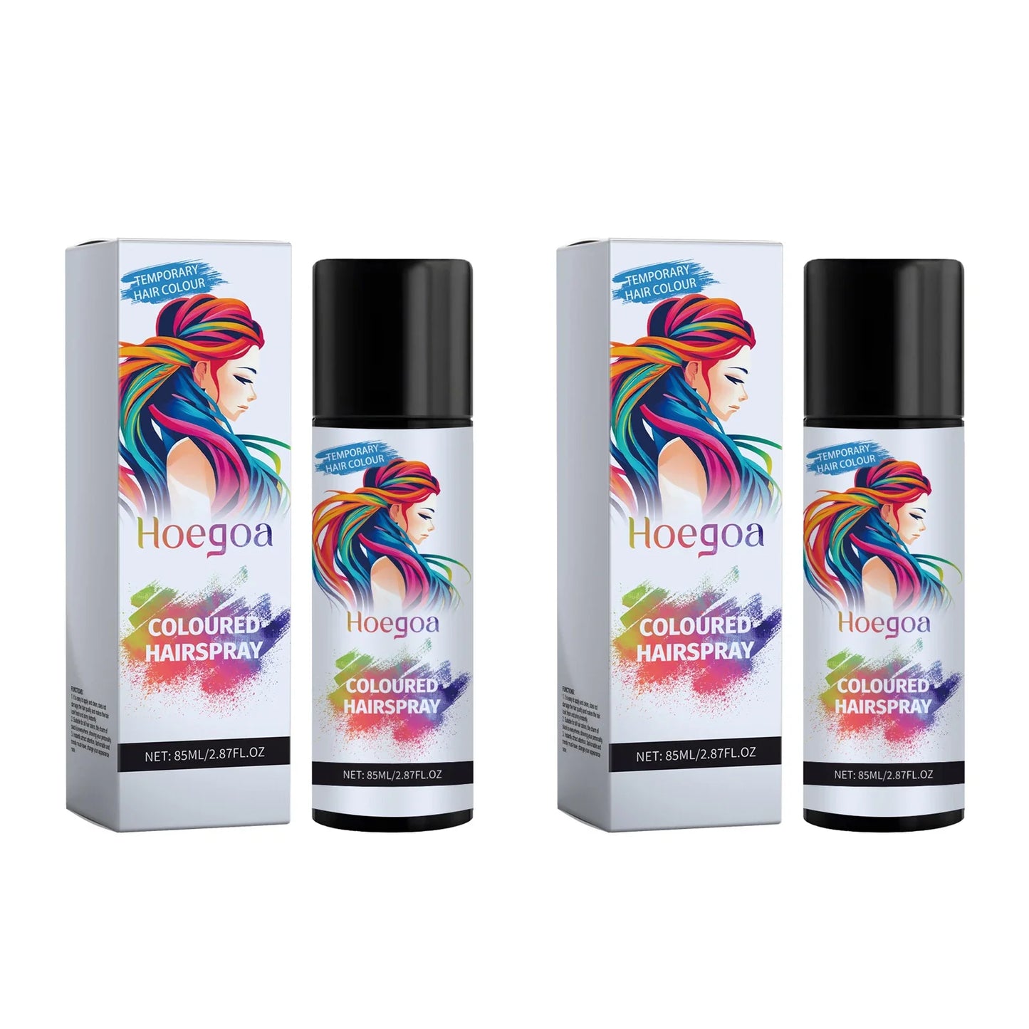HOEGOA Temporary Black Hair Dye Spray – Cover Grey Hair